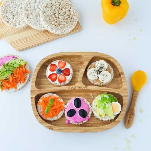 Plato bamboo toddler gris ECO RASCALS - Imagen 4