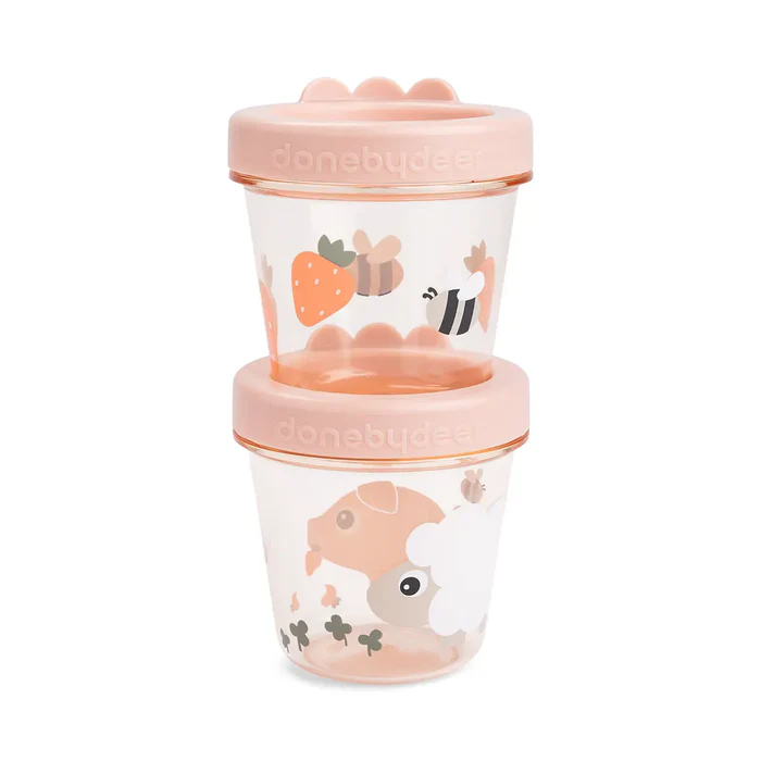 Contenedores porta alimentos 2-pack - Tiny farm - Rosa Done by Deer