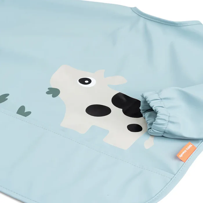 Babero con bolsillo y mangas - Tiny farm - Azul - Imagen 4