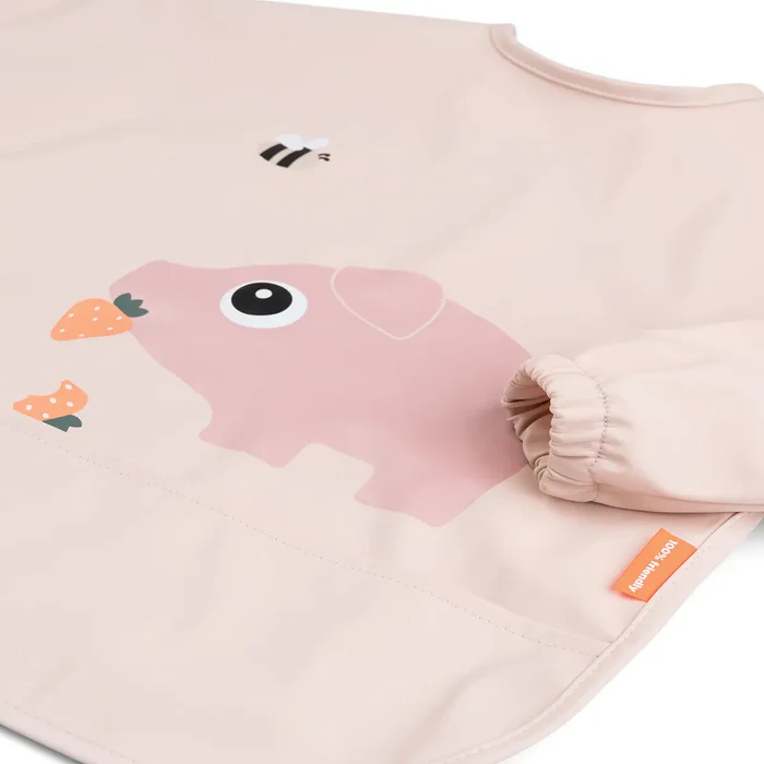 Babero con Bolsillo y Mangas - Tiny farm - Rosa - Imagen 4