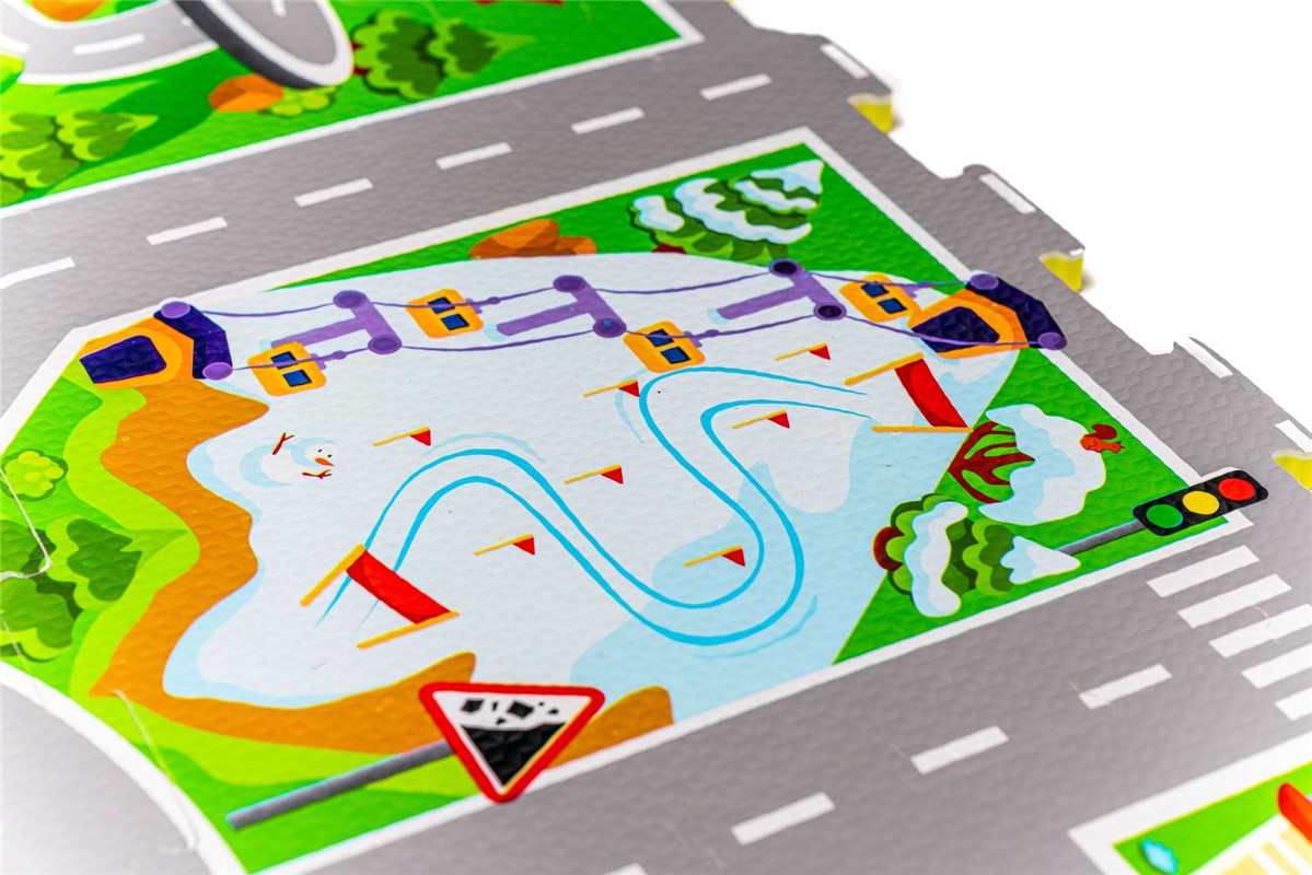 Alfombra Puzle Carreteras 120x120cm Little Dutch - Imagen 9