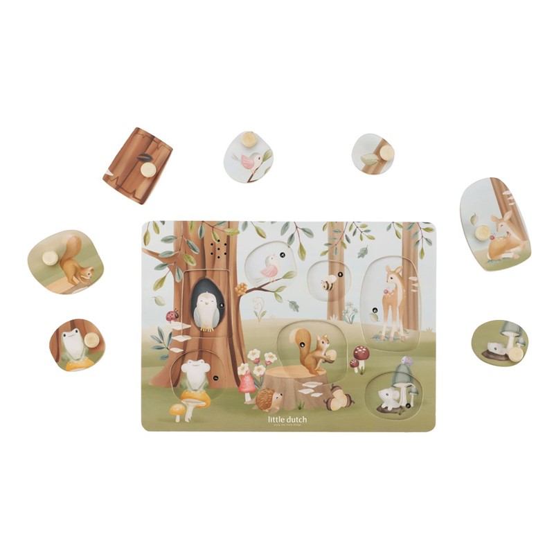 Puzzle con sonido Forest Friends Little Dutch - Imagen 3