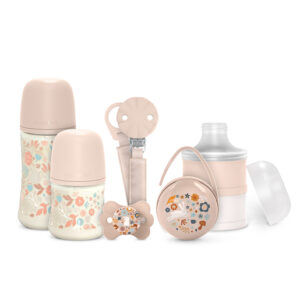 Set Regalo con Biberones Wonderland Rosa Suavinex