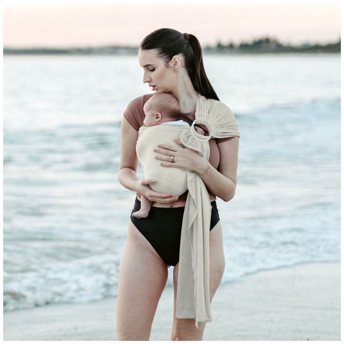 Bandolera de Porteo Quokkababy Beige - Imagen 3