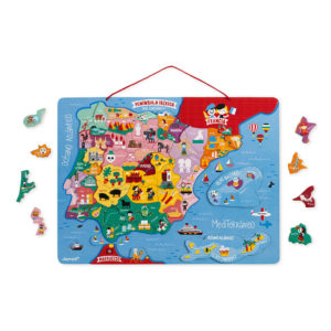 Mapa Magnético Península Ibérica 60 piezas (madera) Janod