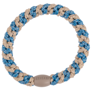 Kknekki Blue Silver Glitter Stripe