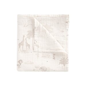 Muselina Bambú Noe Lino Blanco 120 x 120 Bimbidreams