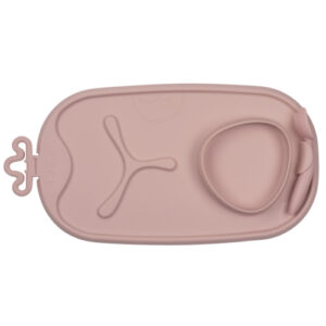 Bandeja silicona Roll + Go con cuchara Blush B.Box