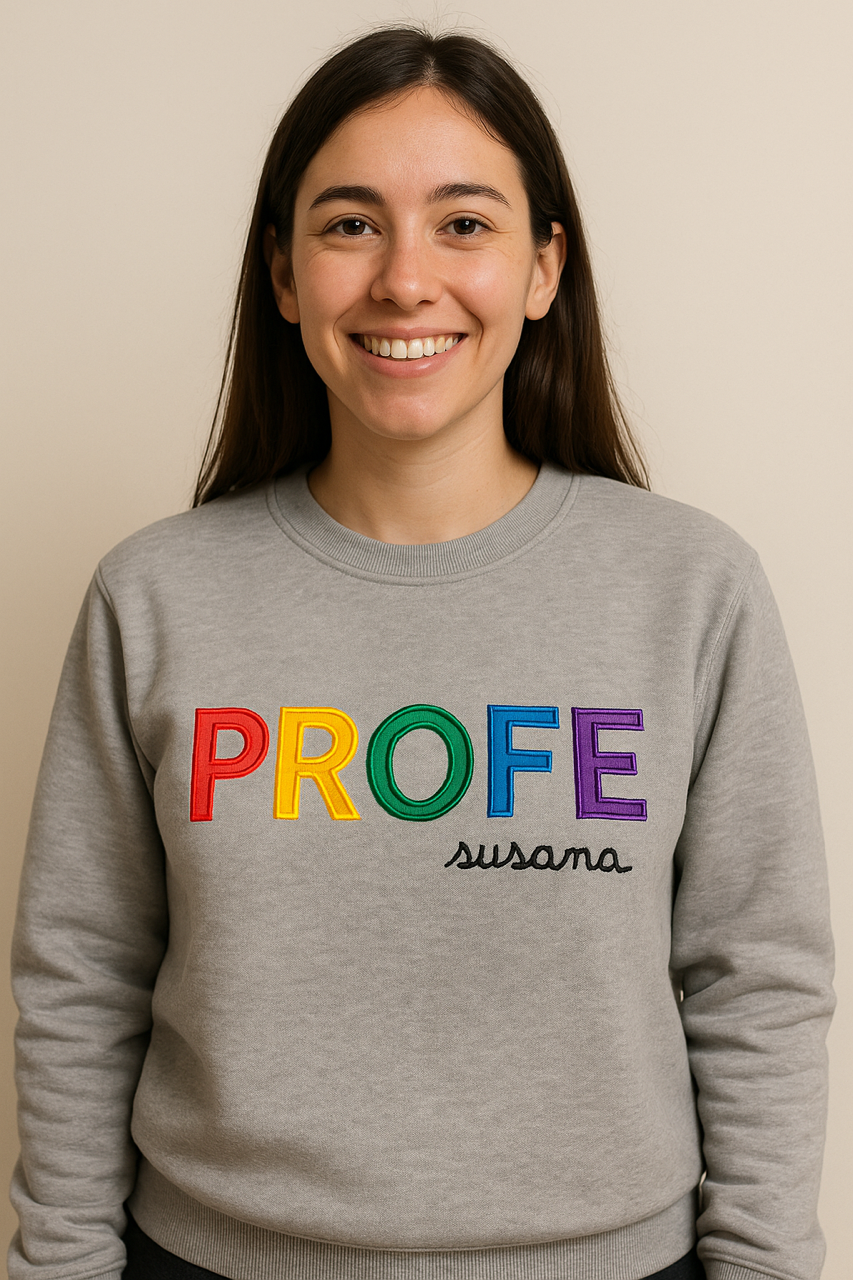 Sudadera personalizada Bordada Profe