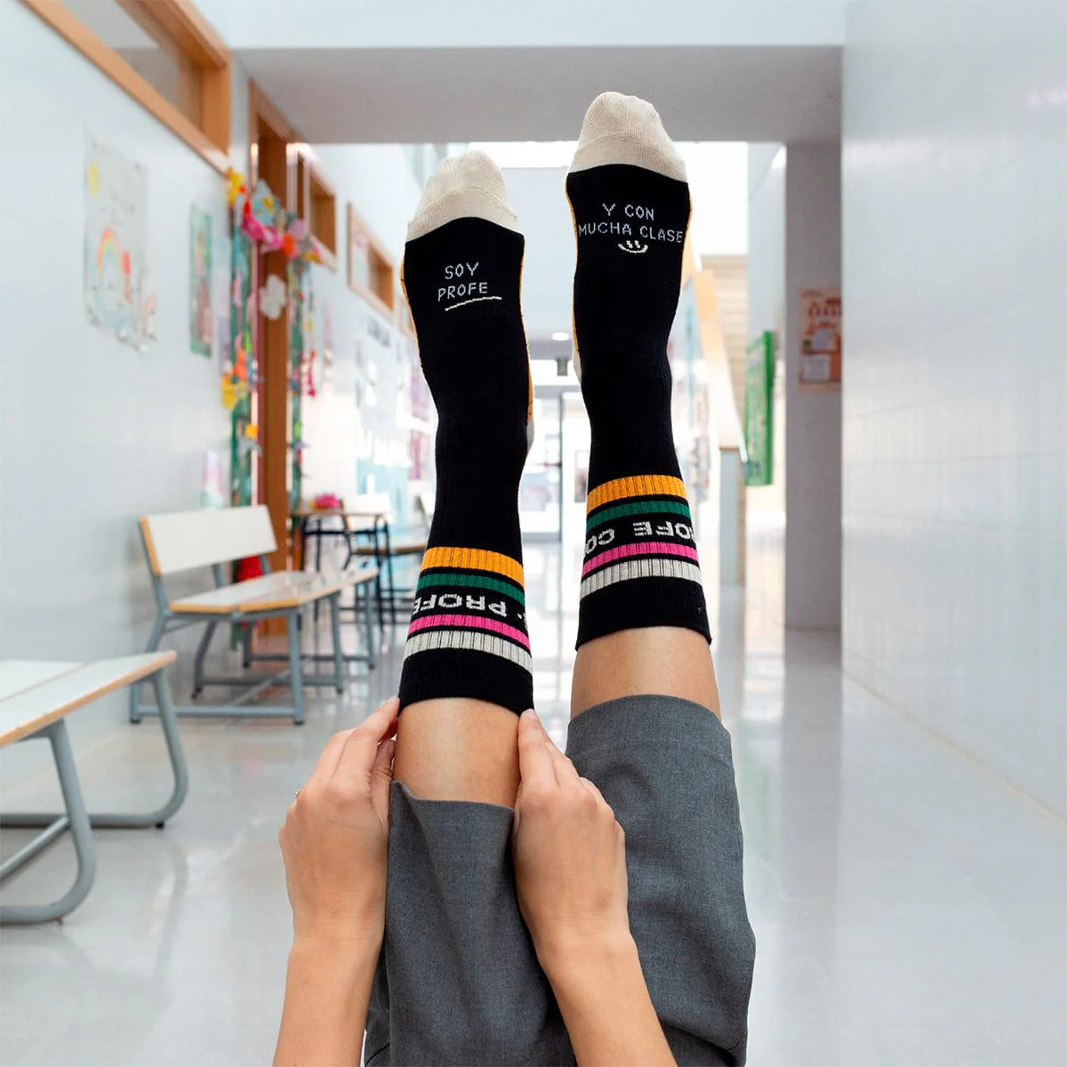 Calcetines "Soy profe y con mucha clase" T 42-46 - Imagen 4