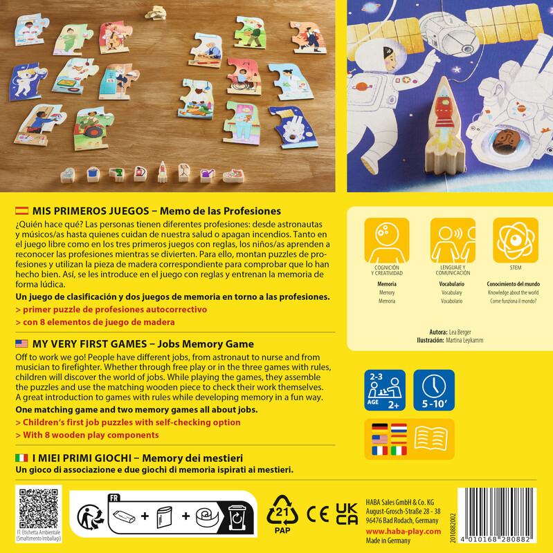 Mis Primeros Juegos - Memo de las Profesiones Haba - Imagen 6