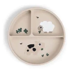Plato Compartimentado con Ventosa Tiny Farm Done by Deer