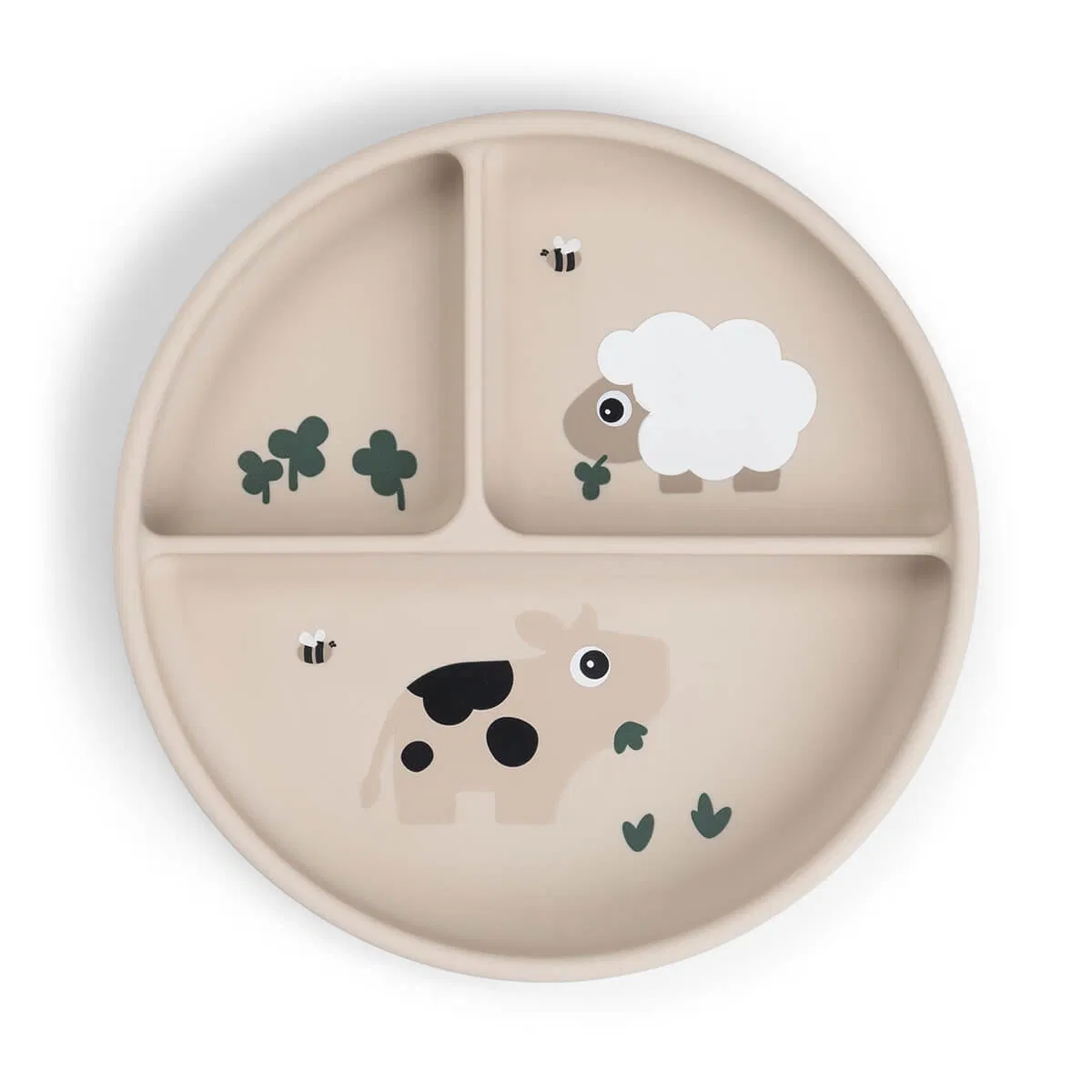 Plato Compartimentado con Ventosa Tiny Farm Done by Deer