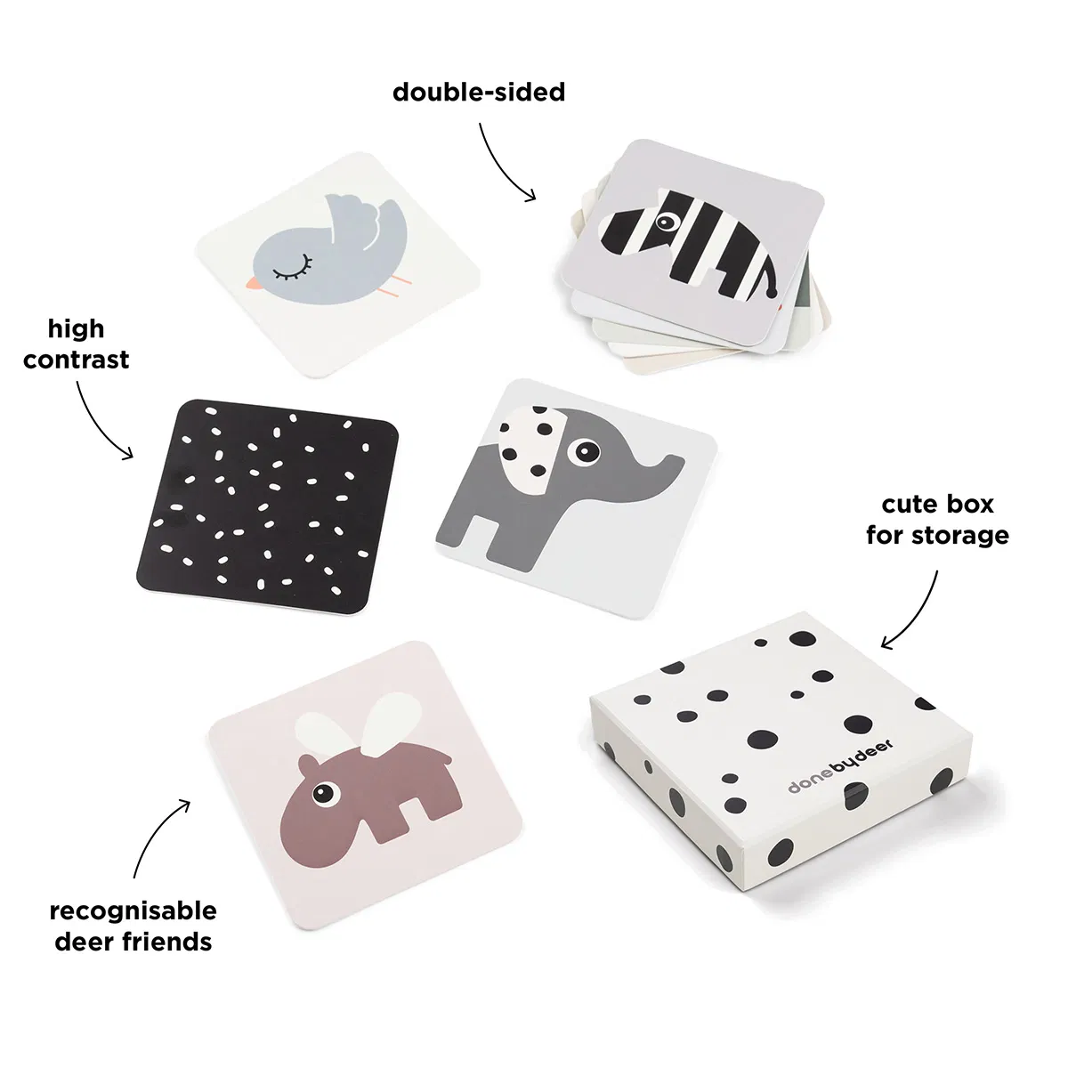 Cartas Contrastes Bebé 10 uds Done by Deer - Imagen 3