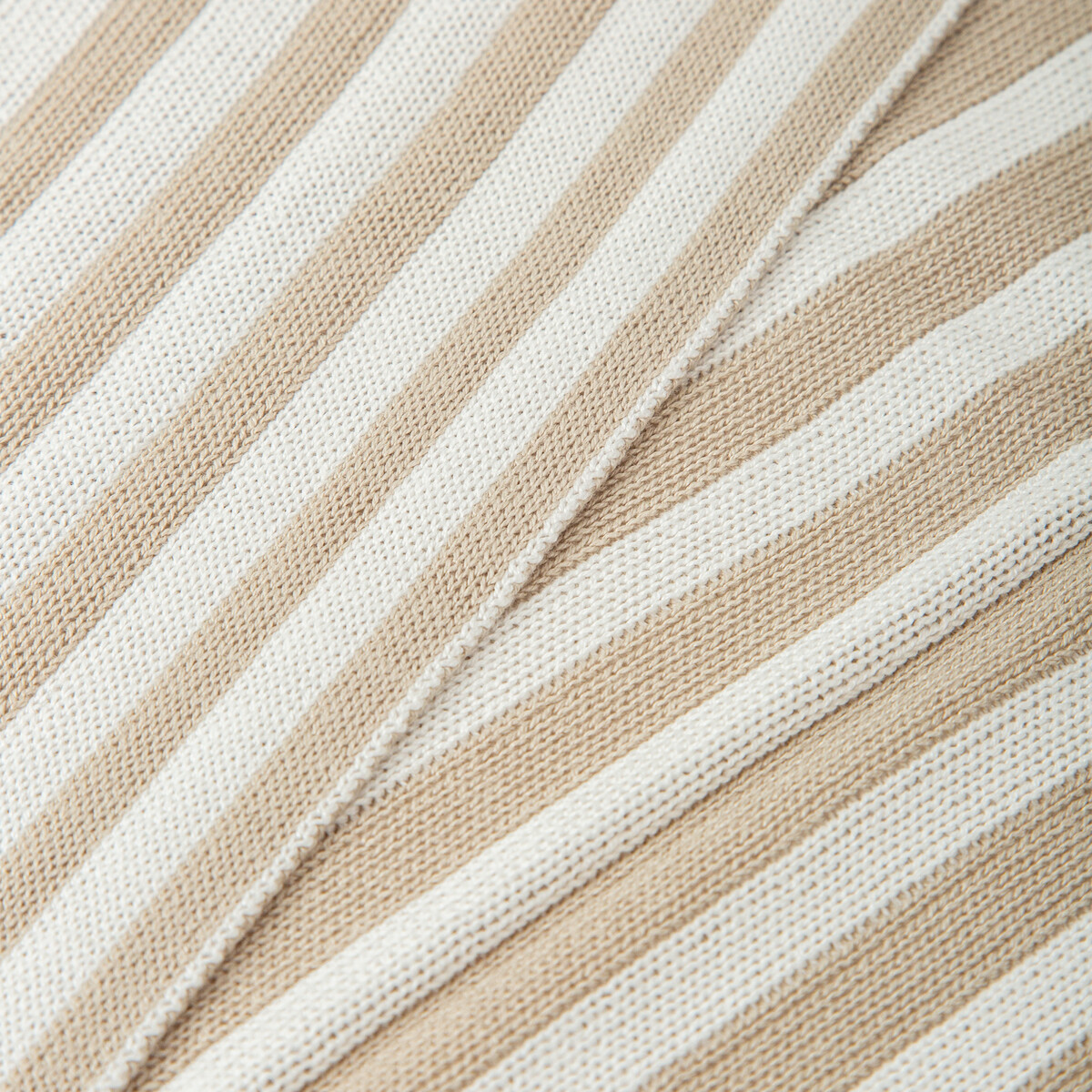 Toquilla Tricot 75x90 cm Bambú Stripes Beige - Imagen 2