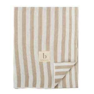 Toquilla Tricot 75x90 cm Bambú Stripes Beige