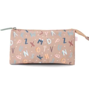 Estuche 3 Compartimentos Funny Letters Personalizable