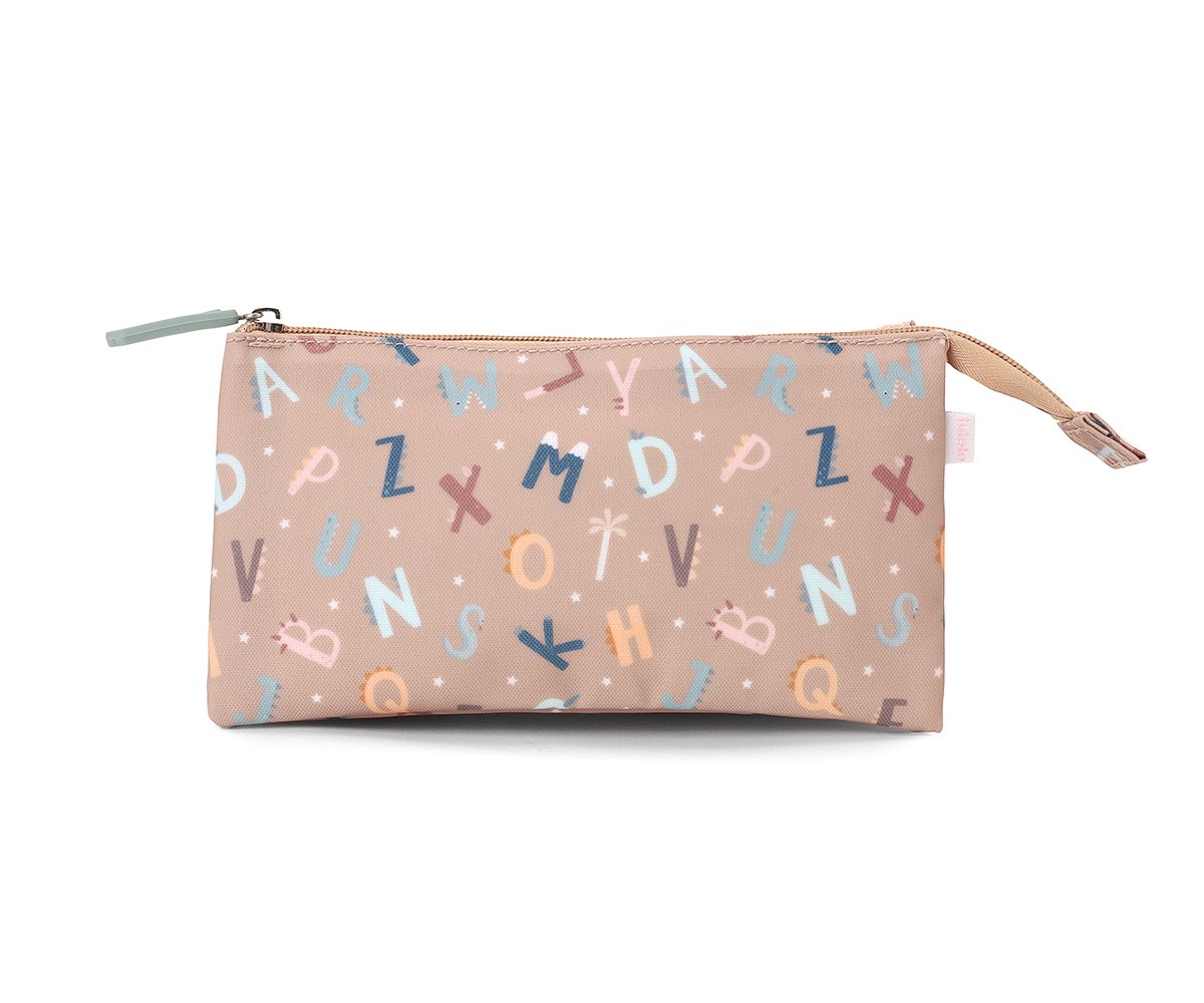 Estuche 3 Compartimentos Funny Letters Personalizable