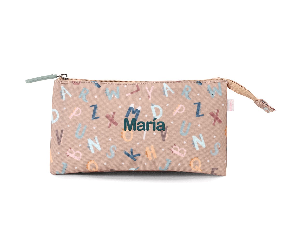 Estuche 3 Compartimentos Funny Letters Personalizable - Imagen 2