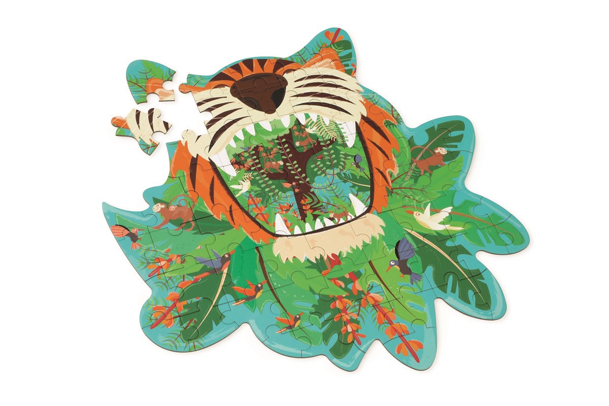 Puzzle de Cartón Tigre Scratch - Imagen 2