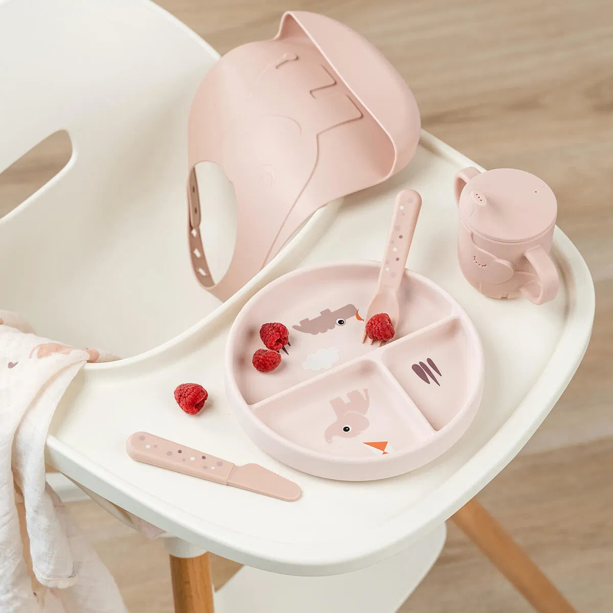 Plato Stick&Stay Compartimentado con Ventosa Playground Powder - Imagen 3