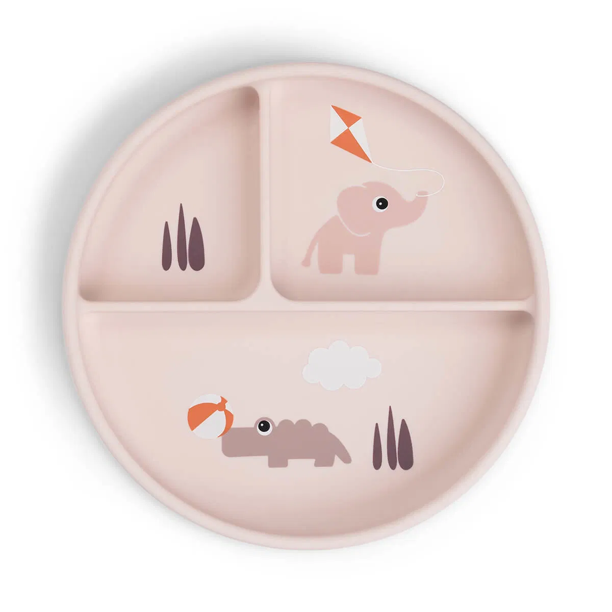 Plato Stick&Stay Compartimentado con Ventosa Playground Powder