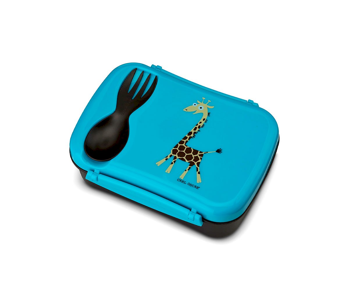 Caja de Almuerzo N'ice Box Kids Jirafa Turquoise Carl Oscar