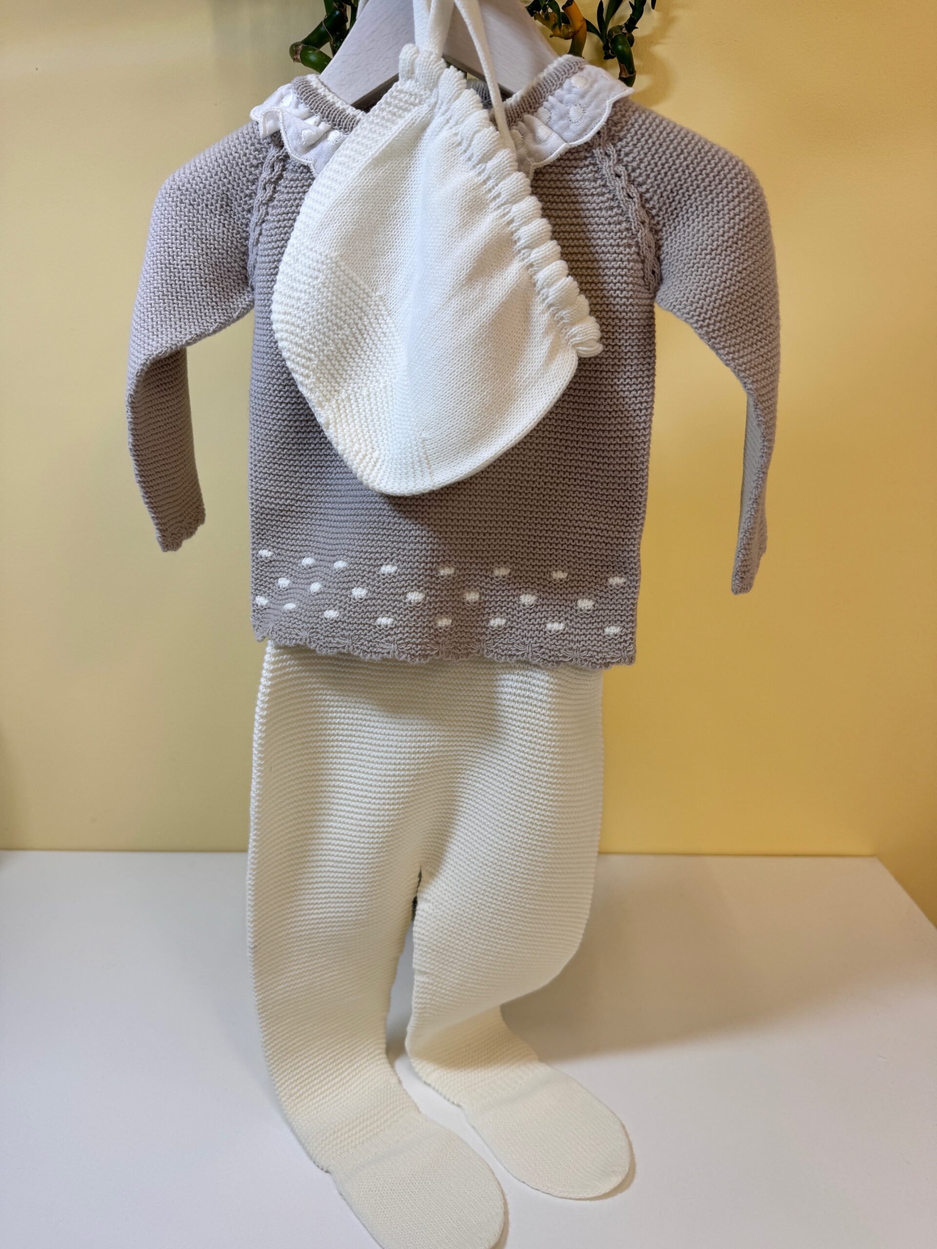 Conjunto Tricot 3 piezas con Capota Babidu - Imagen 6