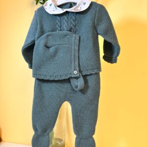 Conjunto Tricot 3 piezas con Capota Babidu