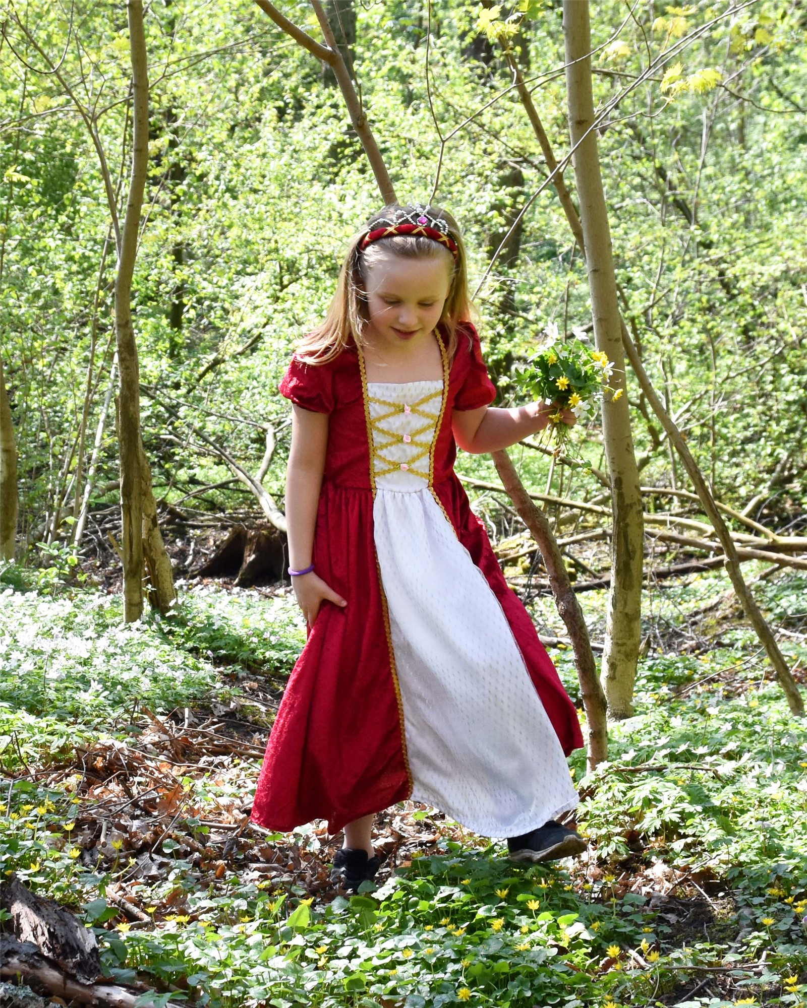 Disfraz Princesa Rojo Den Goda Fen - Imagen 8