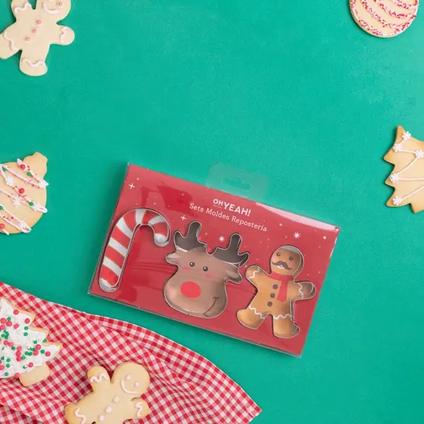 Moldes Galletas Repostería Navidad Reno. Bastón y Galleta - Imagen 4