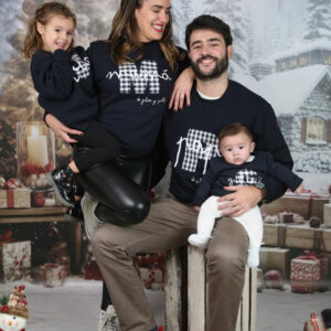 Pack familiar sudadera personalizada Navidad (adulto + niño)