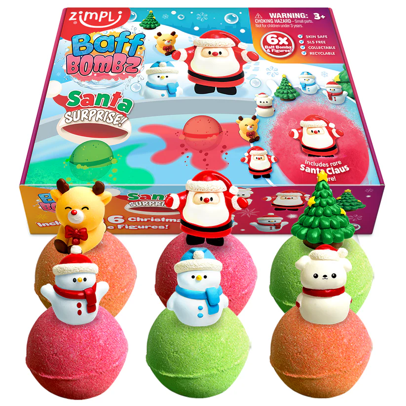 Pack 6 Bombas Baño Surprise Santa Claus - Imagen 2