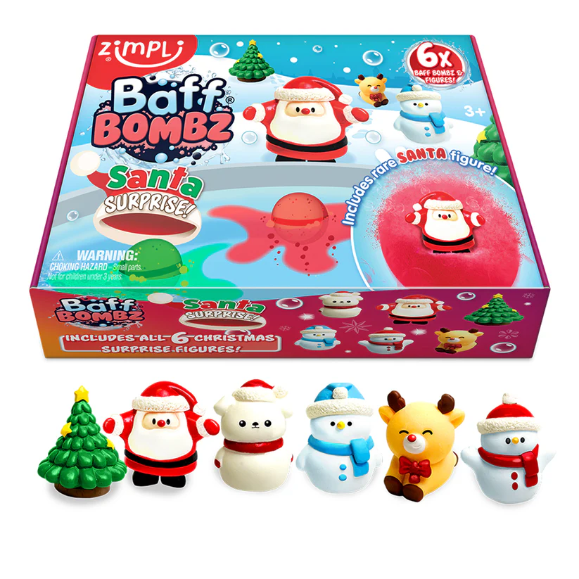 Pack 6 Bombas Baño Surprise Santa Claus