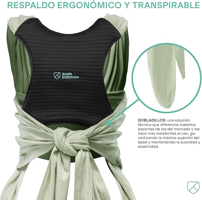 Fular Portabebés Koala Cuddle Band 2 Sage Green - Imagen 6