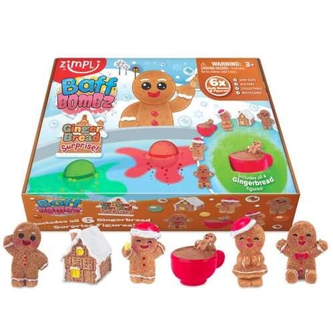 Pack 6 Bombas Baño Surprise Gingerbread