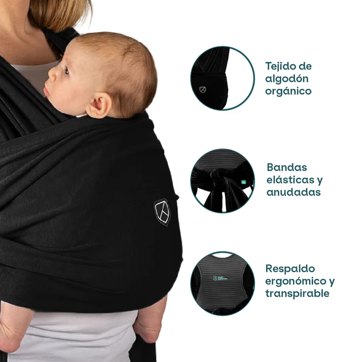Fular portabebés Koala Cuddle Band 2 Negro - Imagen 3