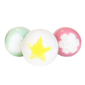 Caja con 3 bolas efervescentes Navidad: estrella, copo de nieve y árbol