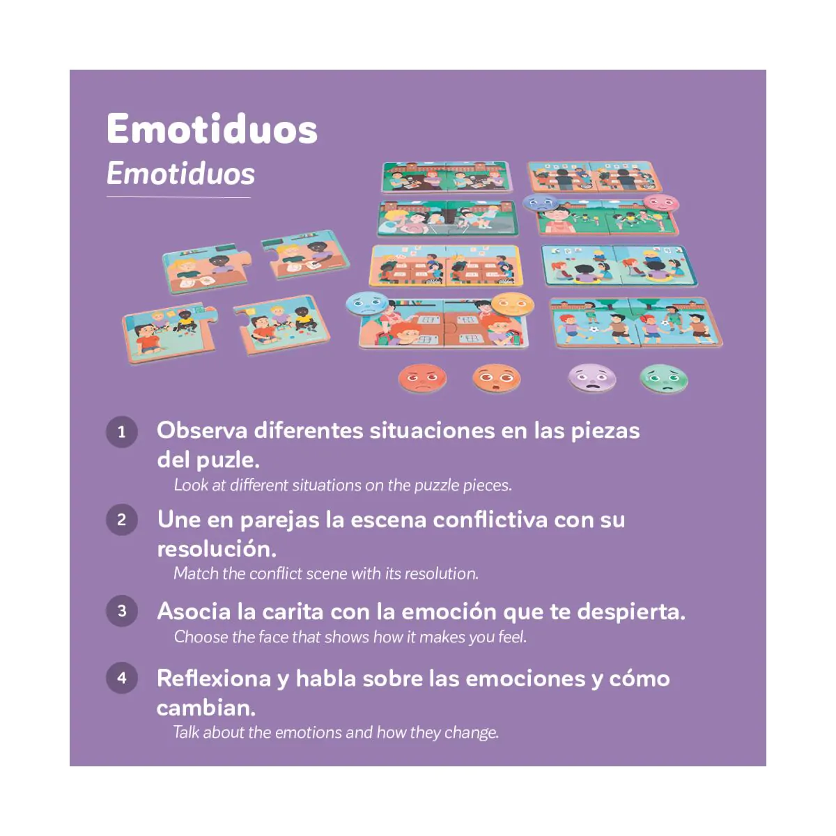 Juego de Mesa Contra el Acoso Escolar "Emotiduos" - Imagen 4