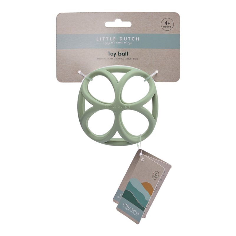 Pelota Sensorial Silicona Verde Little Dutch - Imagen 5
