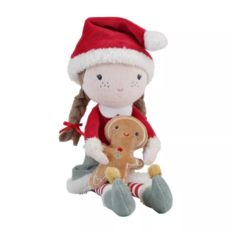 Rosa Muñeca Blandita Navidad Little Dutch