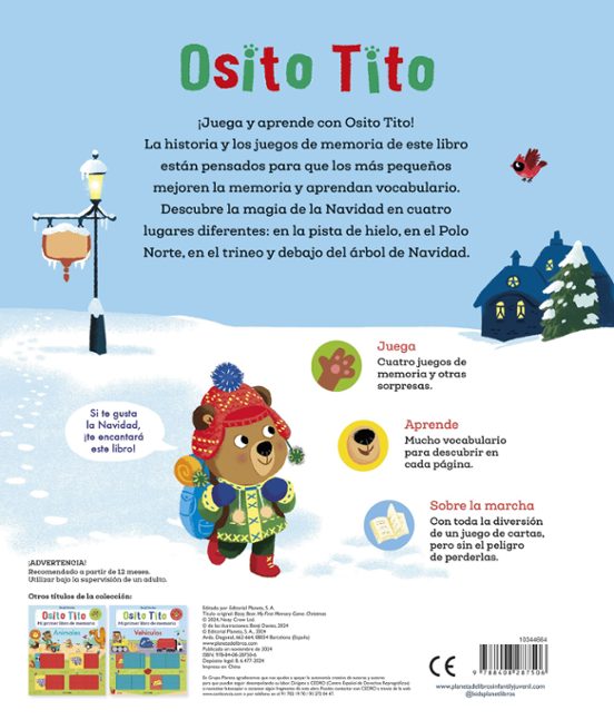 Osito Tito mi primer libro de memoria navidad - Imagen 2