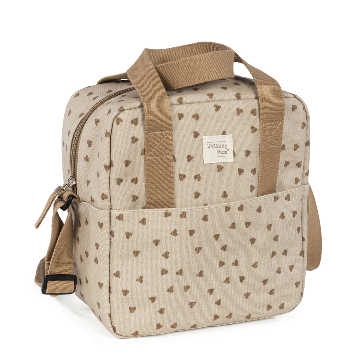 Bolsa Térmica Biberones Bebés Corazones Poppy Canela - Imagen 2
