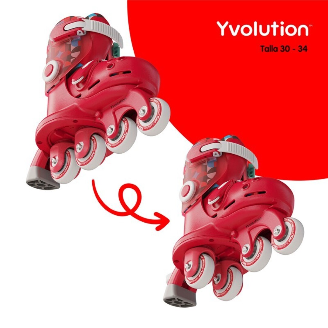 Patines Twista Rojo T. 30-34 Yvolution