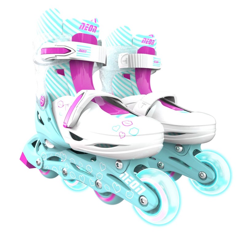 Patines Combo Neón Turquesa Rosa T. 30-33 volution - Imagen 7