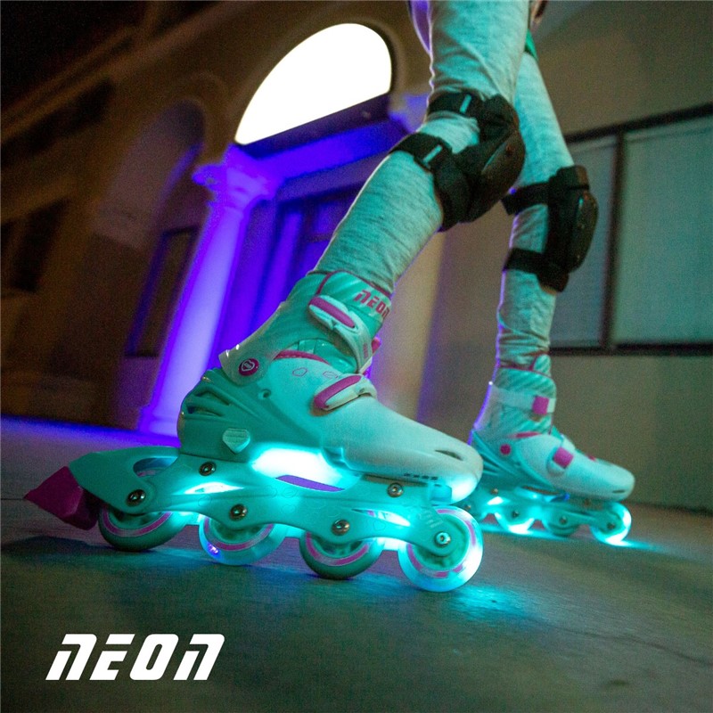 Patines Combo Neón Turquesa Rosa T. 30-33 volution - Imagen 8