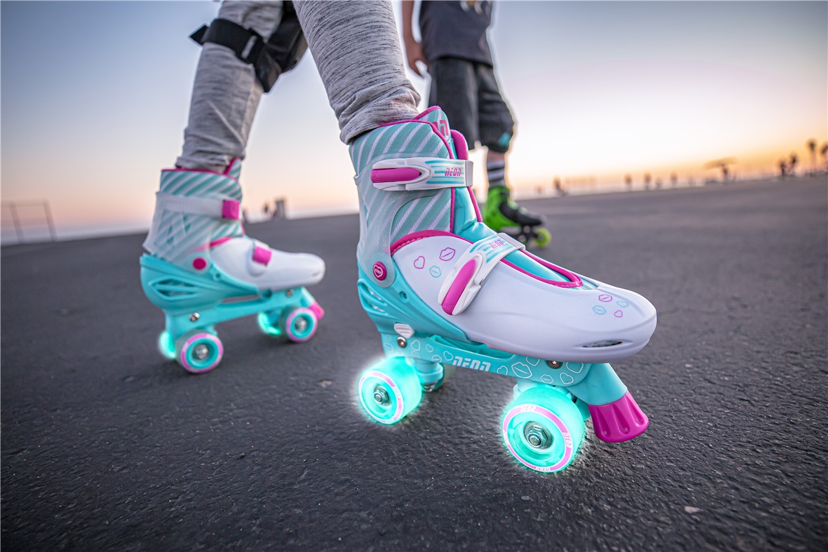 Patines Combo Neón Turquesa Rosa T. 30-33 volution - Imagen 9