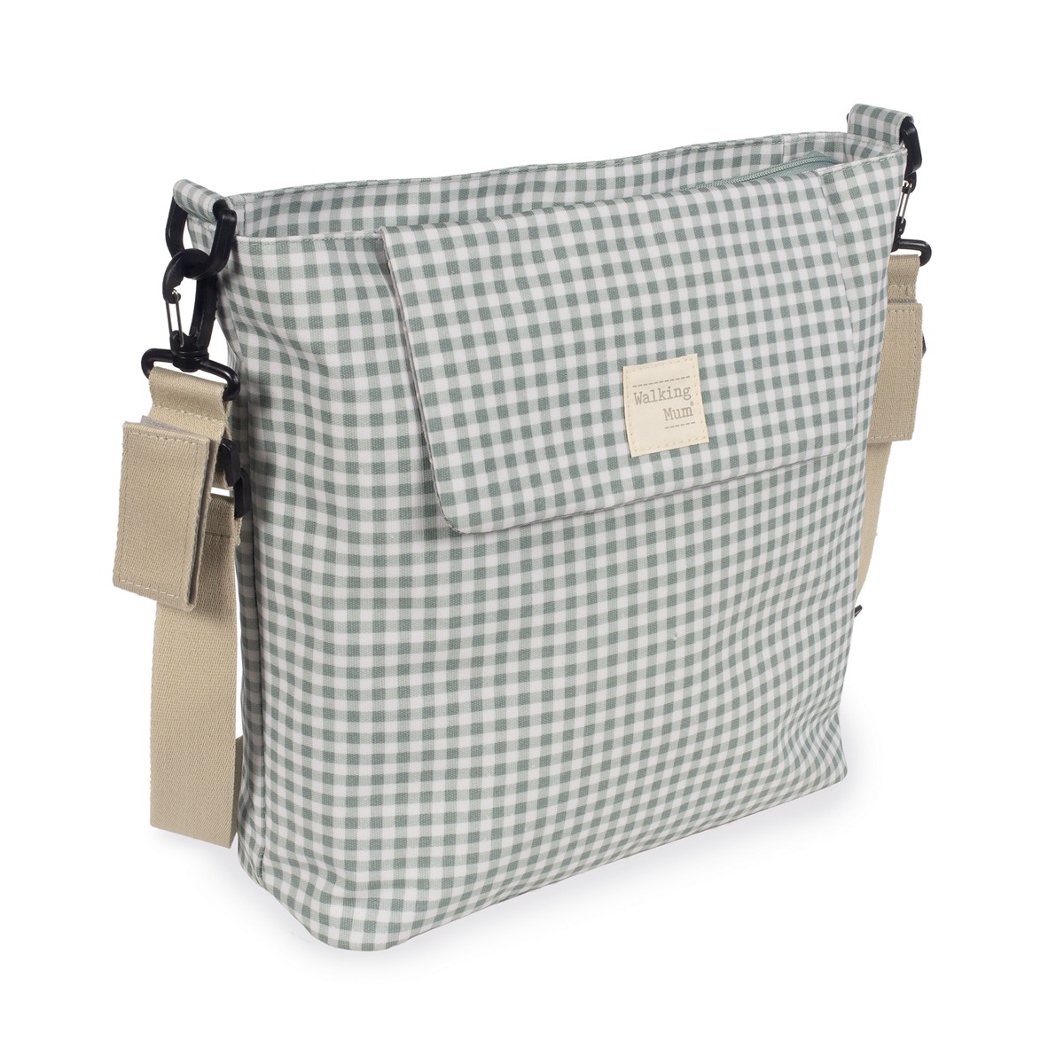 Bolsa Canastilla I Love Vichy Verde Walking Mum - Imagen 2