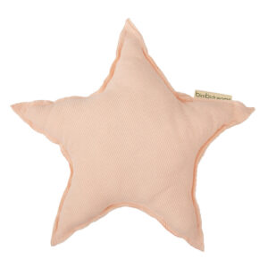 Cojín decorativo Estrella Waffle Rosa 60x60 Bimbidreams