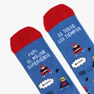 Calcetines "Papi: el mejor superhéroe de todos los tiempos" T 42-46